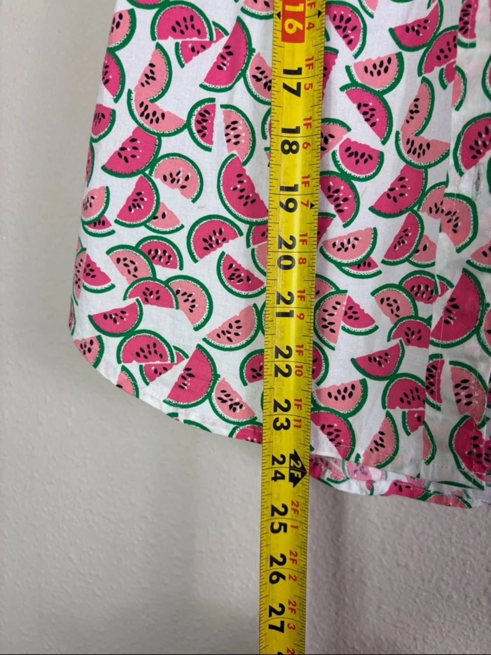 J. Crew Watermelon Pattern Short Sleeve Collared Button Down Shirt sz XS